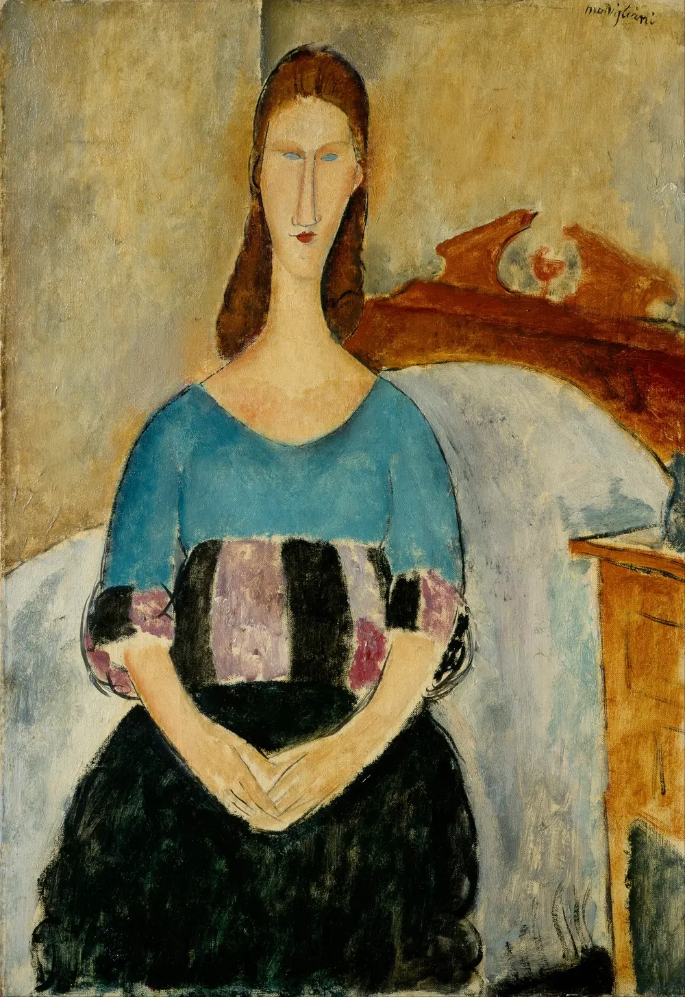 Portrait of Jeanne Hebuterne, Seated, 1918 — Amedeo Modigliani