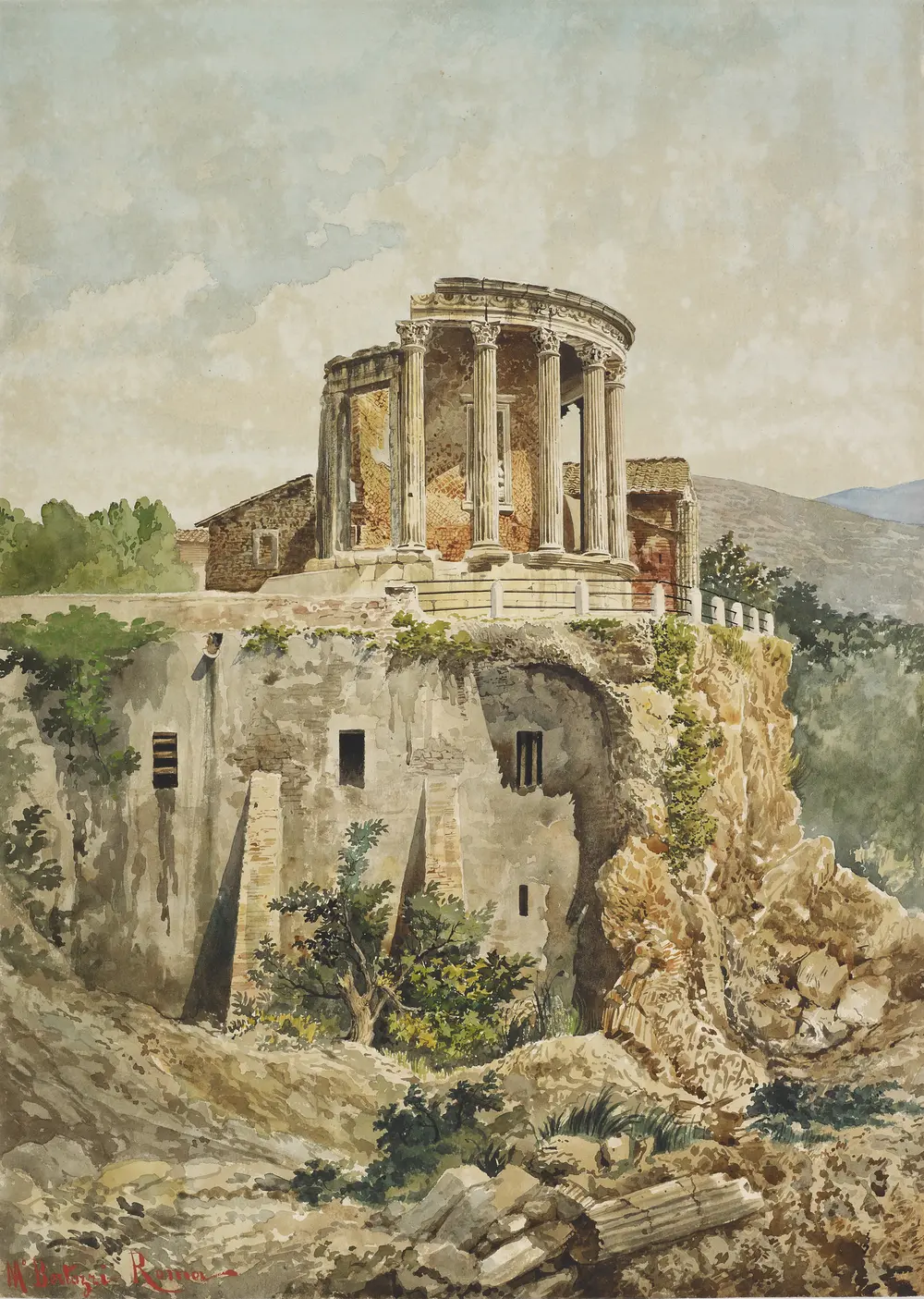 Temple of Vesta at Tivoli — Massimiliano Bertozzi (Italian)