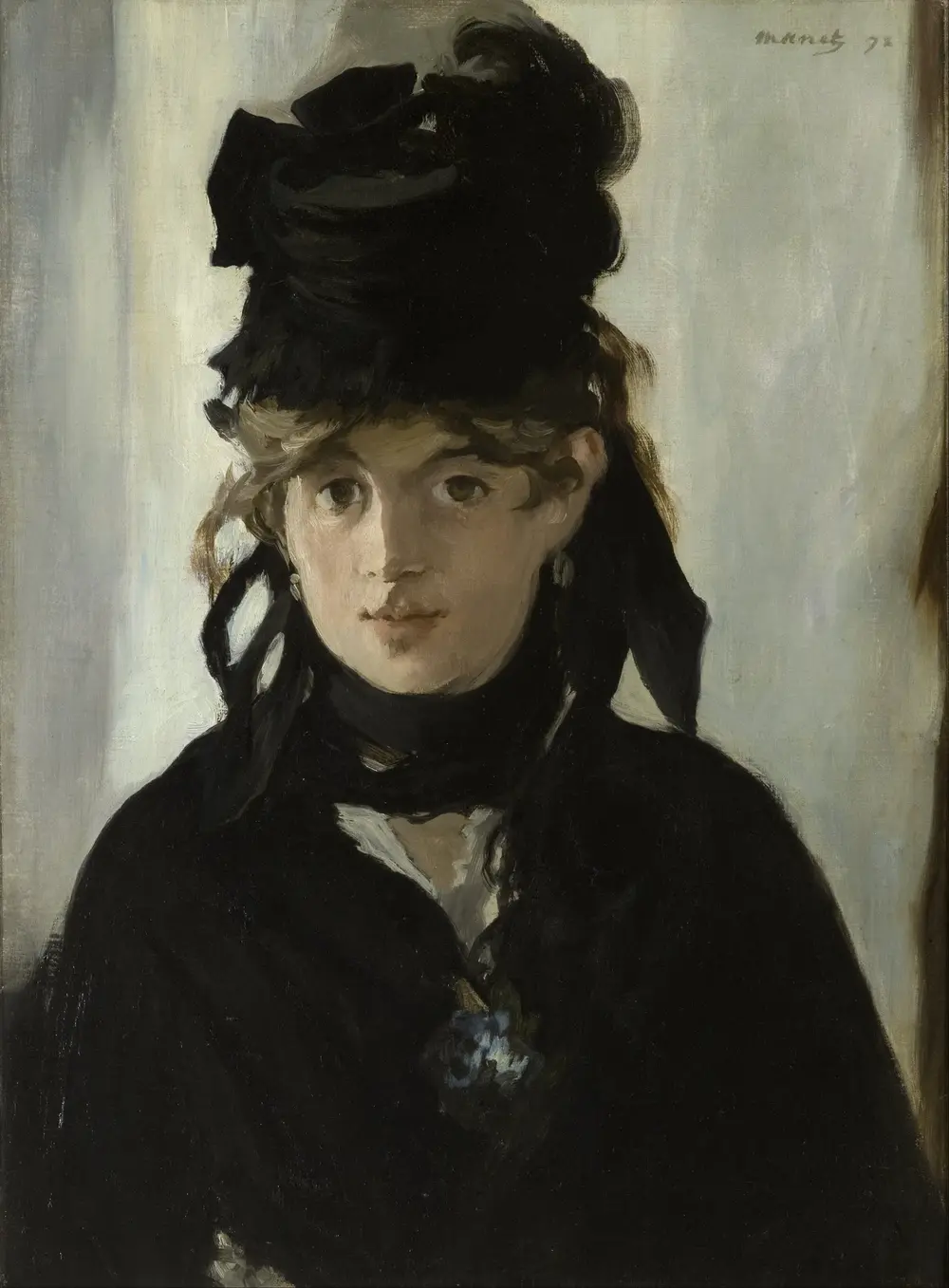 Berthe Morisot with a Bouquet of Violets — Édouard Manet