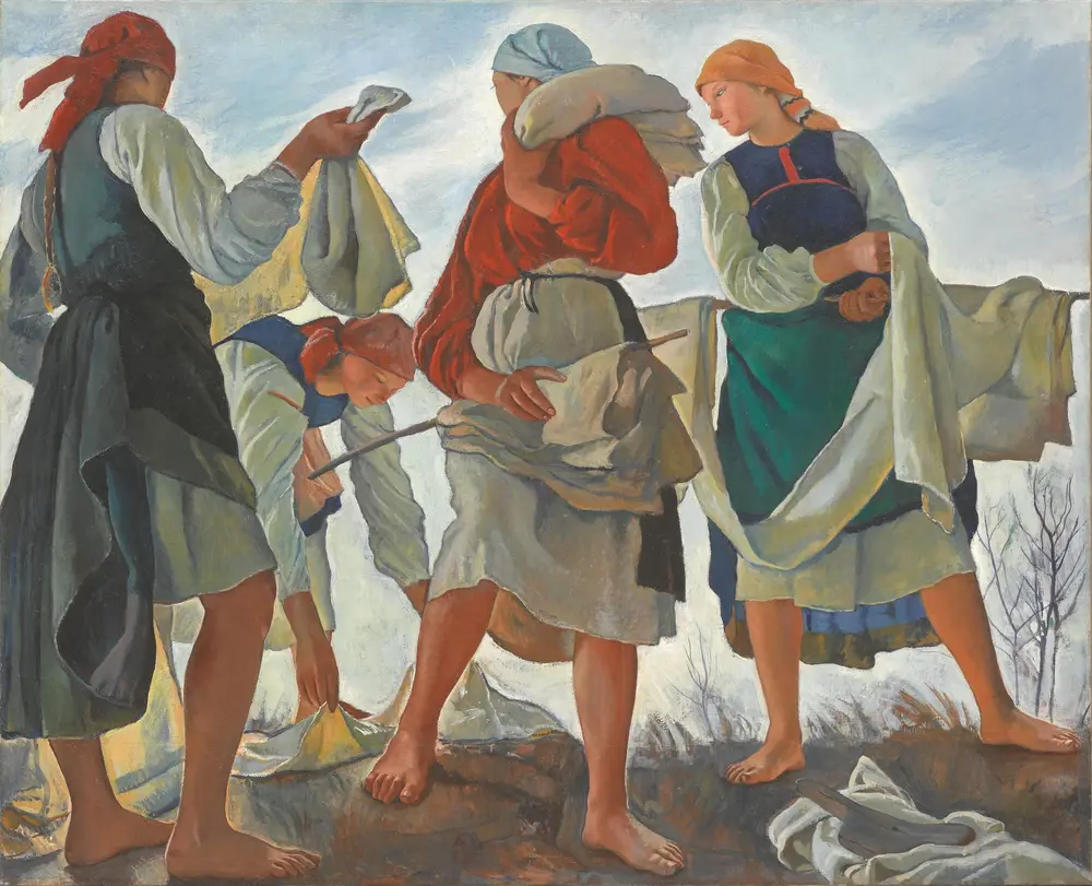 Bleaching the Cloth — Serebryakova Zinaida Yevgenyevna