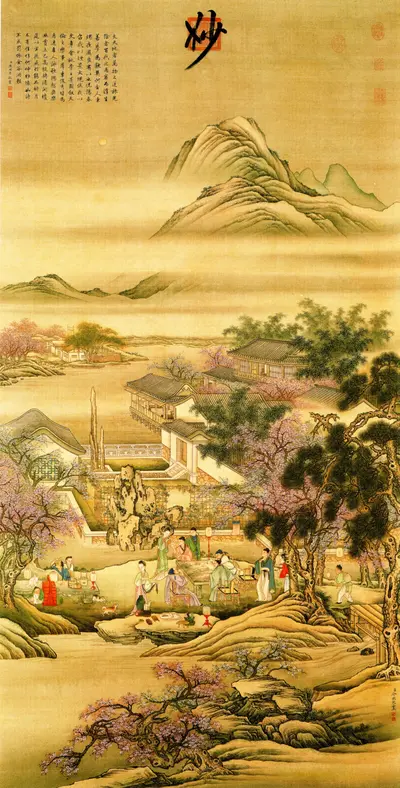 Spring Evening Banquet at the Peach and Pear Blossom Garden — Leng Mei
