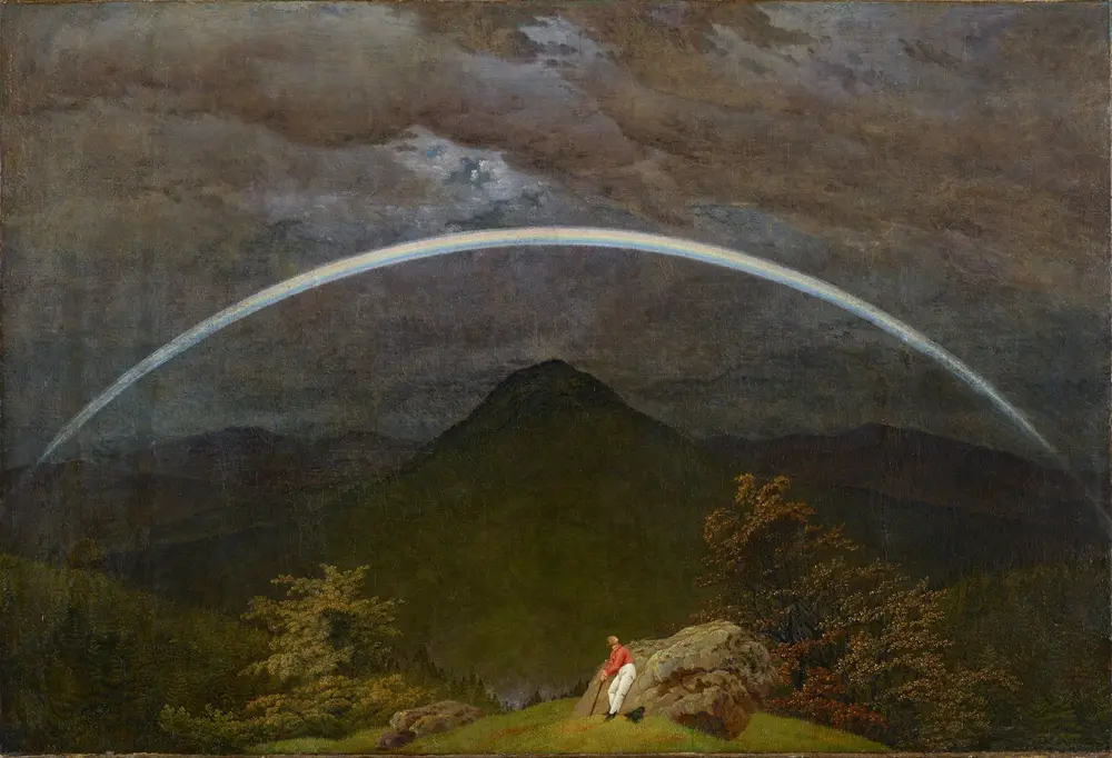 Mountain Landscape with Rainbow — Caspar David Friedrich