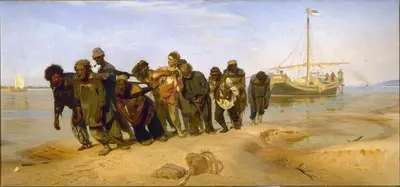 Bargehaulers on the Volga — Ilya Repin