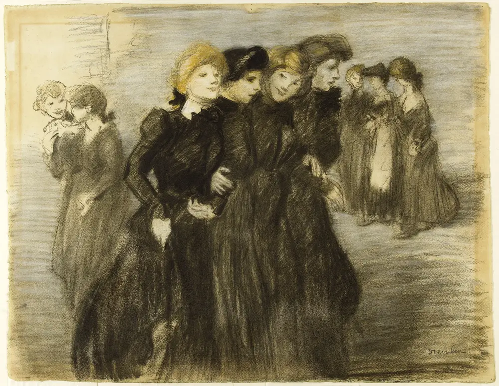 Leaving the Workshop: The Midinettes — Théophile Steinlen