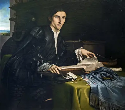 Portrait of a gentleman in his studio
