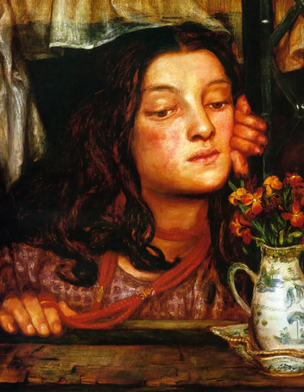 Girl at a Lattice — Dante Gabriel Rossetti