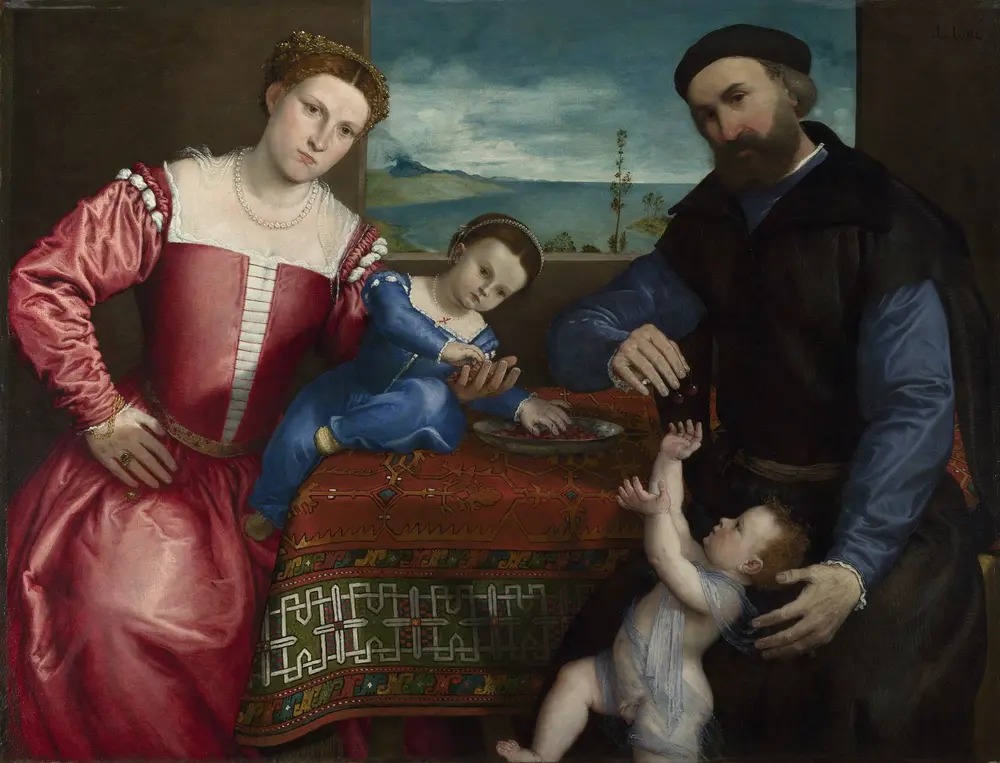 Portrait of Giovanni della Volta with his Wife and Children — Lorenzo Lotto