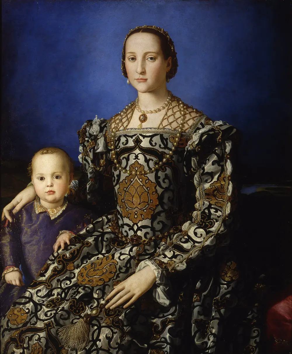 Portrait of Eleanor of Toledo and her son Giovanni de' Medici — Agnolo Bronzino
