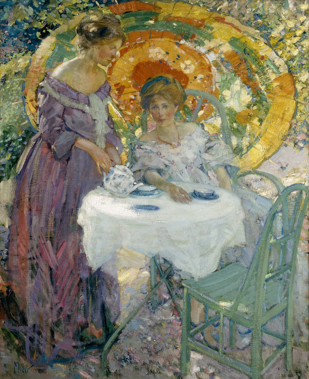 Afternoon Tea — Richard Emile Miller (American, 1875-1943)