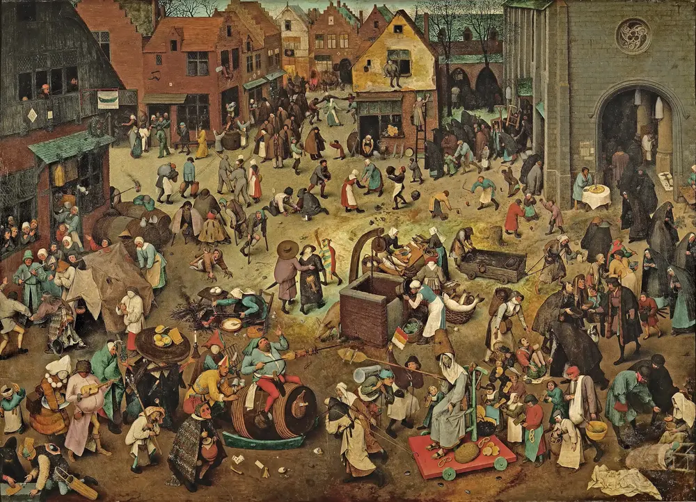 The Fight Between Carnival and Lent — Pieter Brueghel the Elder