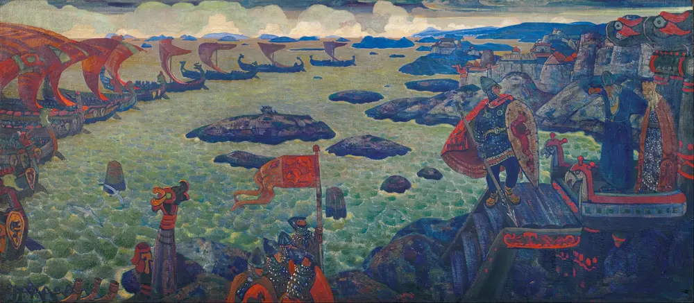 Ready for the Campaign (The Varangian Sea) — Nicholas Roerich