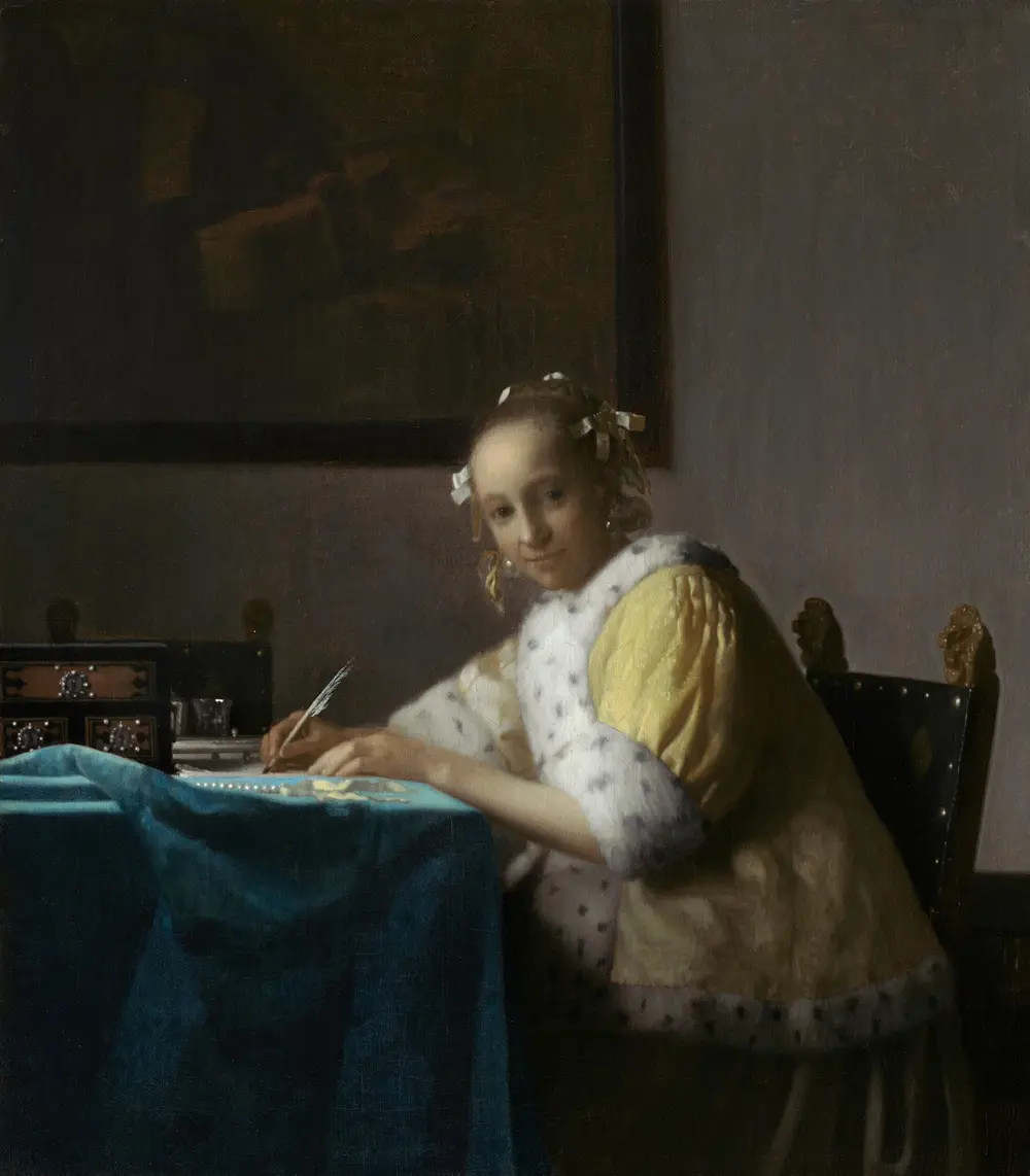 A Lady Writing a Letter — Johannes Vermeer