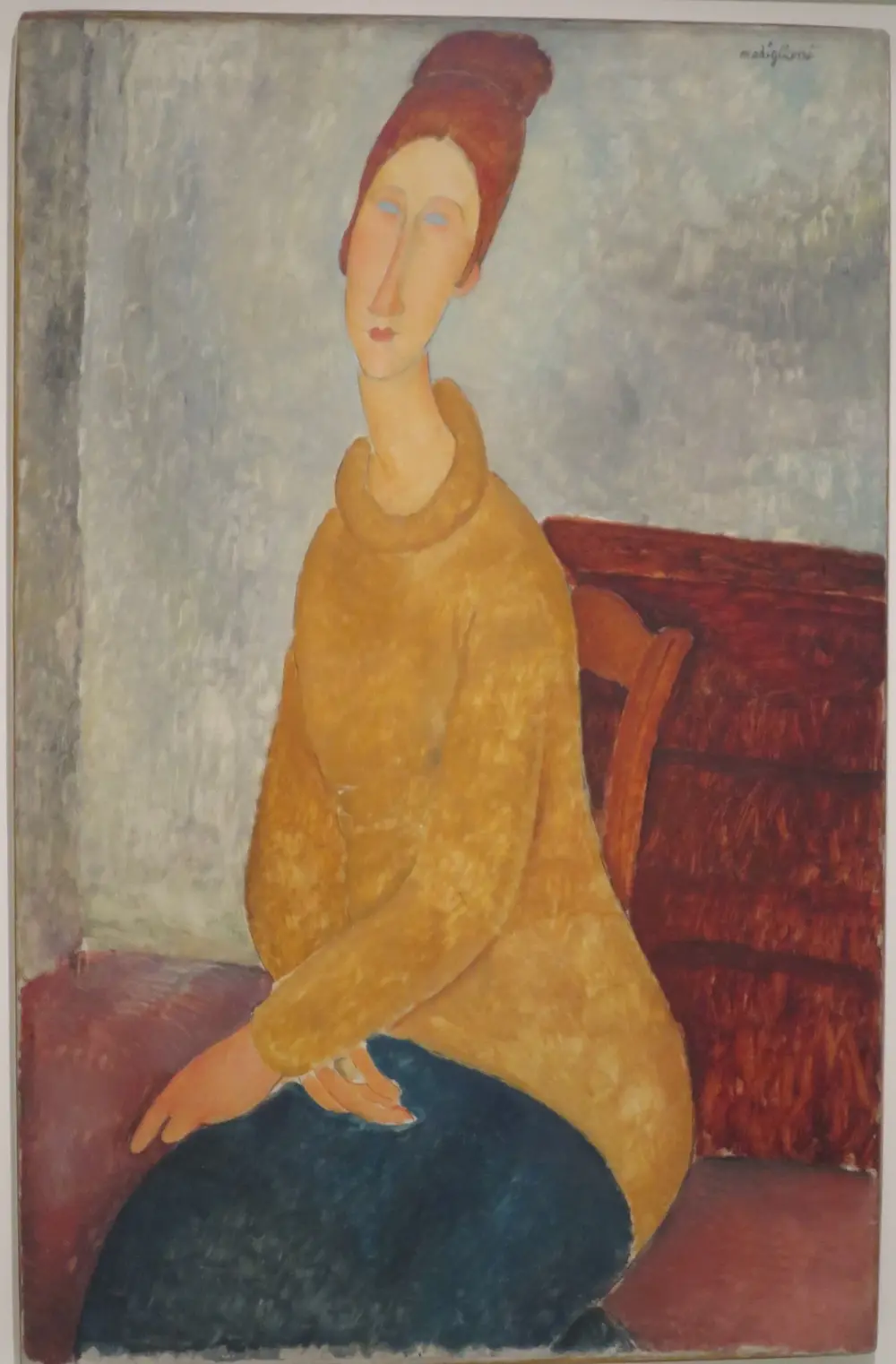 Jeanne Hébuterne in yellow sweater — Amedeo Modigliani