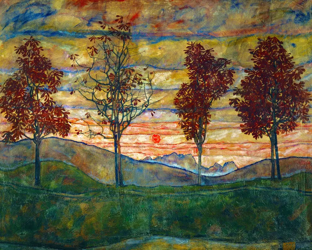 Four trees — Egon Schiele