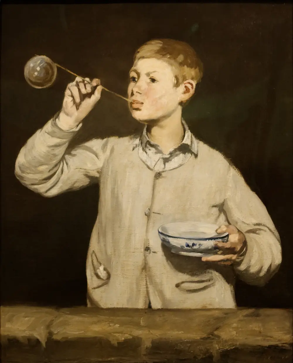 Boy blowing bubbles — Édouard Manet
