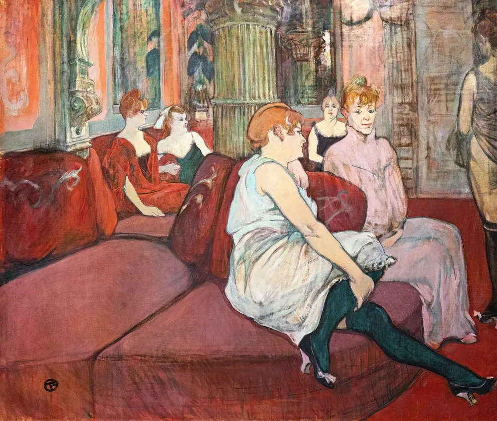 In the Salon of the Rue des Moulins — Henri de Toulouse-Lautrec