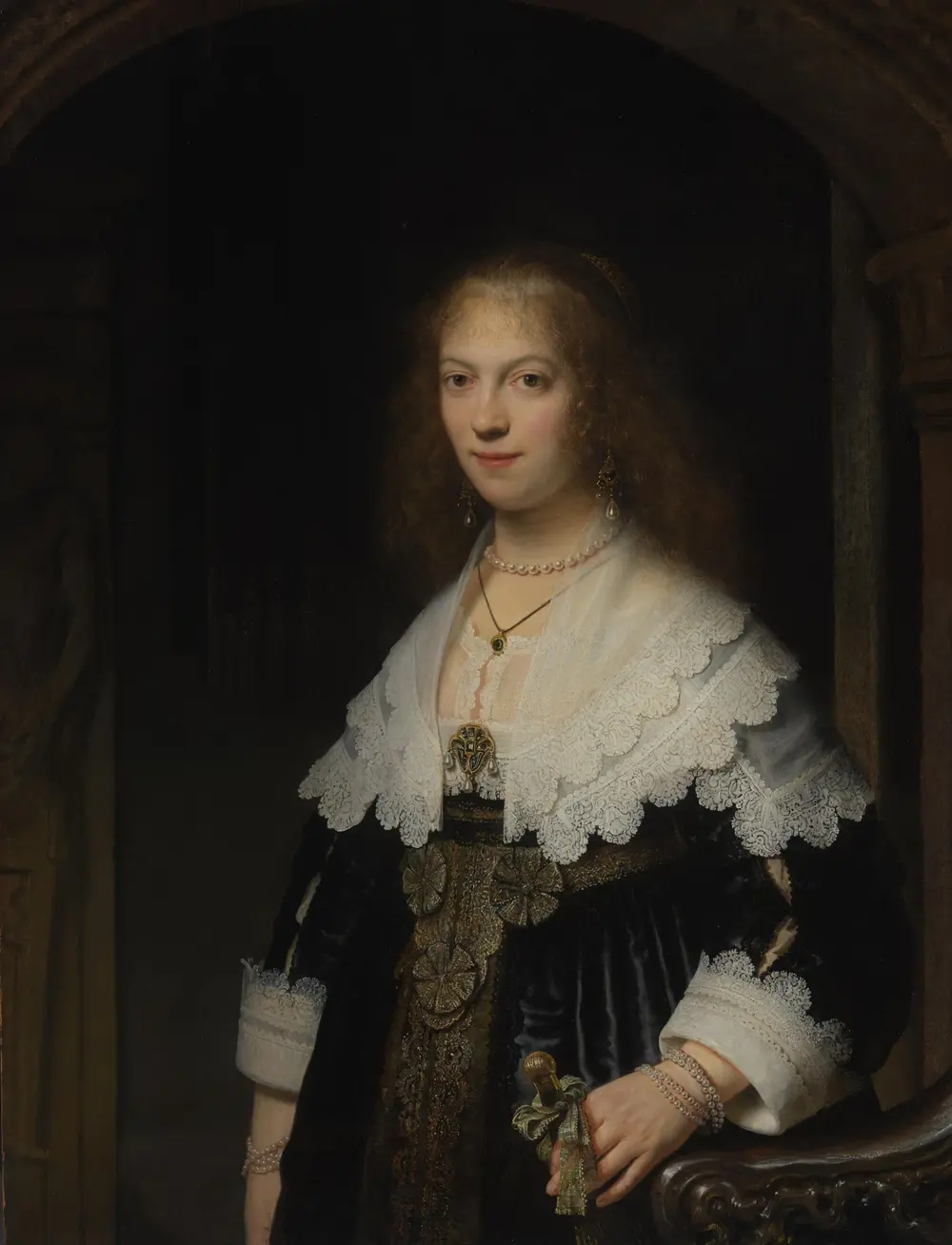 Portrait of a woman, possibly Maria Trip — Rembrandt van Rijn