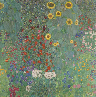 Farm Garden with Sunflowers