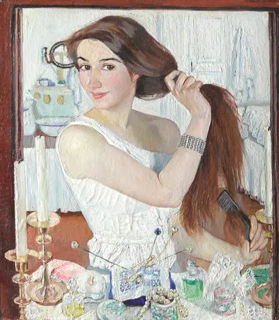 At the Dressing Table. Self-Portrait — Serebryakova Zinaida Yevgenyevna