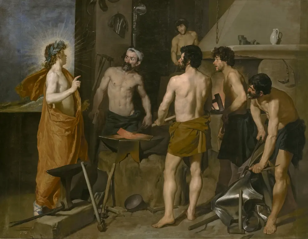 Apollo in the Forge of Vulcan — Diego Velázquez