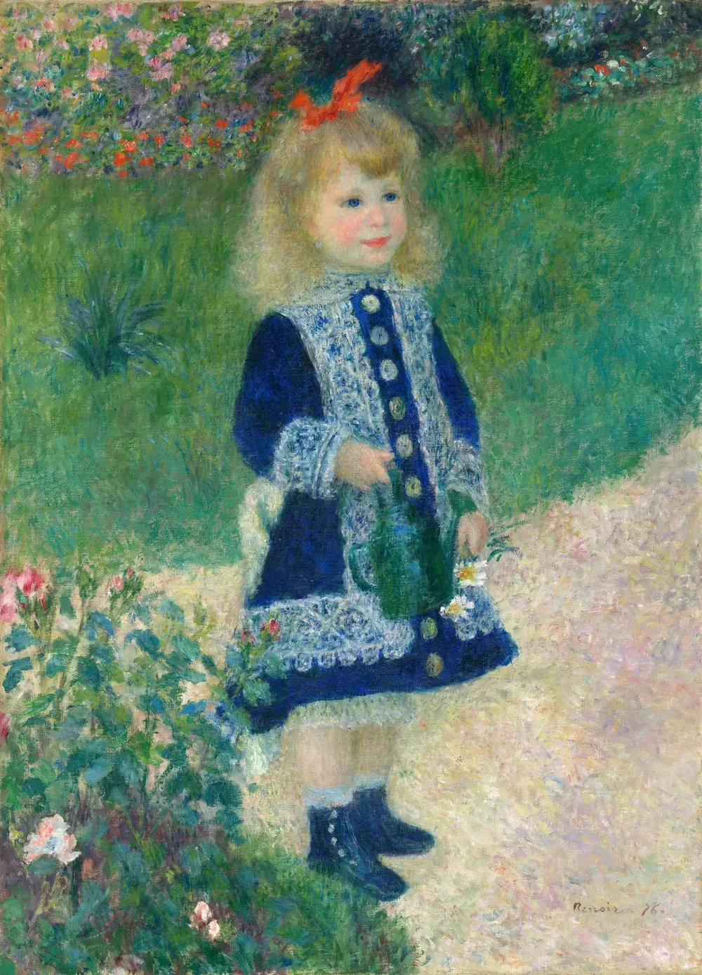 A Girl with a Watering Can — Pierre-Auguste Renoir