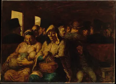 The Third-Class Carriage — Honoré Daumier