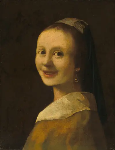 The Smiling Girl — Imitator of Johannes Vermeer