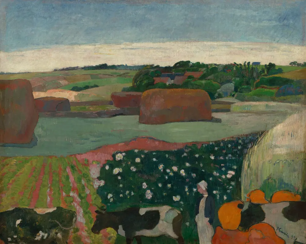 Haystacks in Brittany — Paul Gauguin
