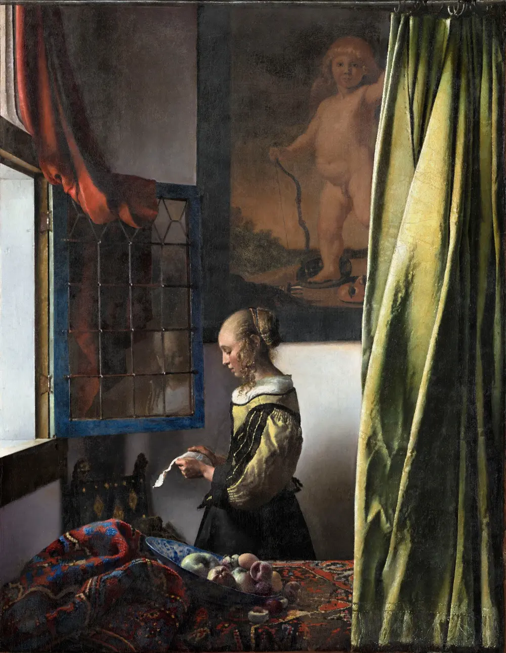 Girl Reading a Letter at an Open Window — Johannes Vermeer