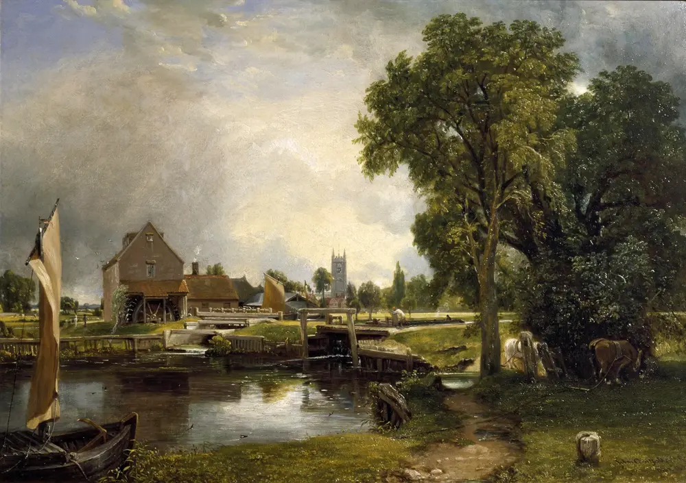 Dedham Lock and Mill — John Constable