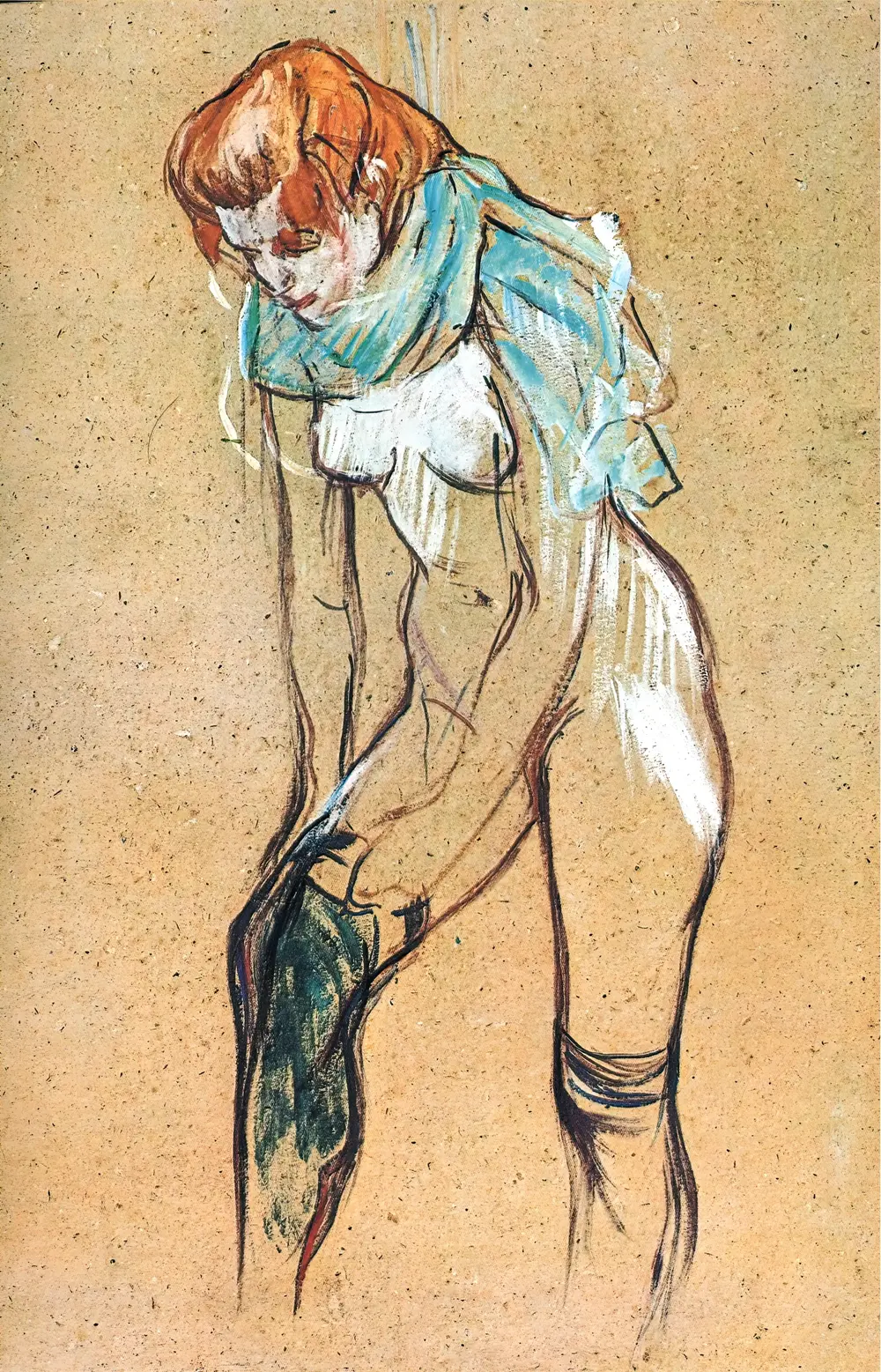 Woman Pulling Up Her Stocking — Henri de Toulouse-Lautrec