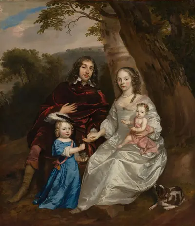 Portrait of Govert van Slingelandt (1623-1690), with his First Wife Christina van Beveren (1632-1656) and their Two Children