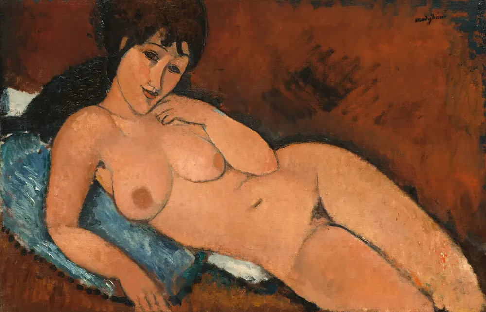 Nude on a Blue Cushion — Amedeo Modigliani
