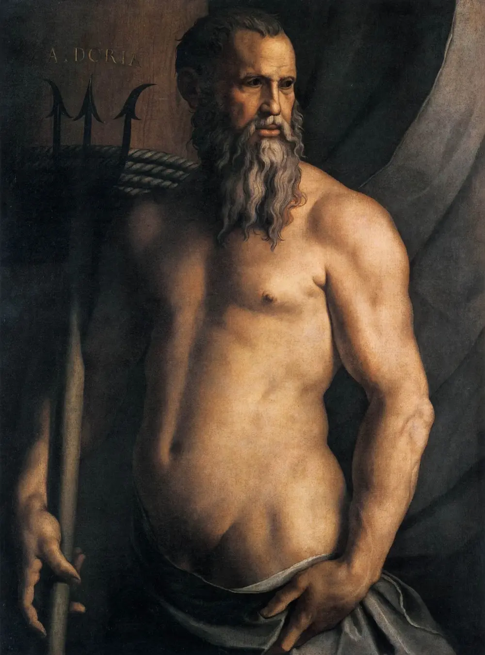 Portrait of Andrea Doria as Neptune — Agnolo Bronzino