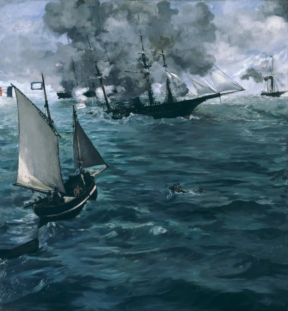 The Battle of the Kearsarge and the Alabama — Édouard Manet