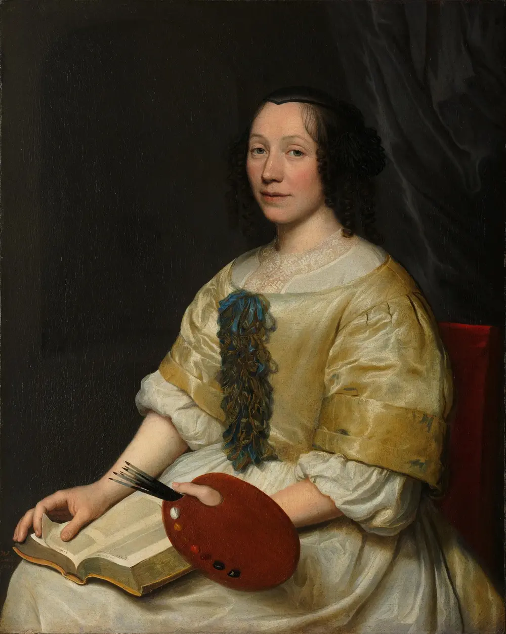 Portrait of Maria van Oosterwijck — Wallerant Vaillant