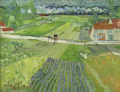 Landscape with a Carriage and a Train — Vincent van Gogh