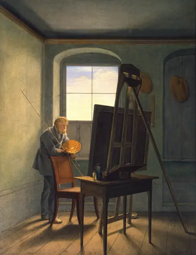 Caspar David Friedrich in his Studio
