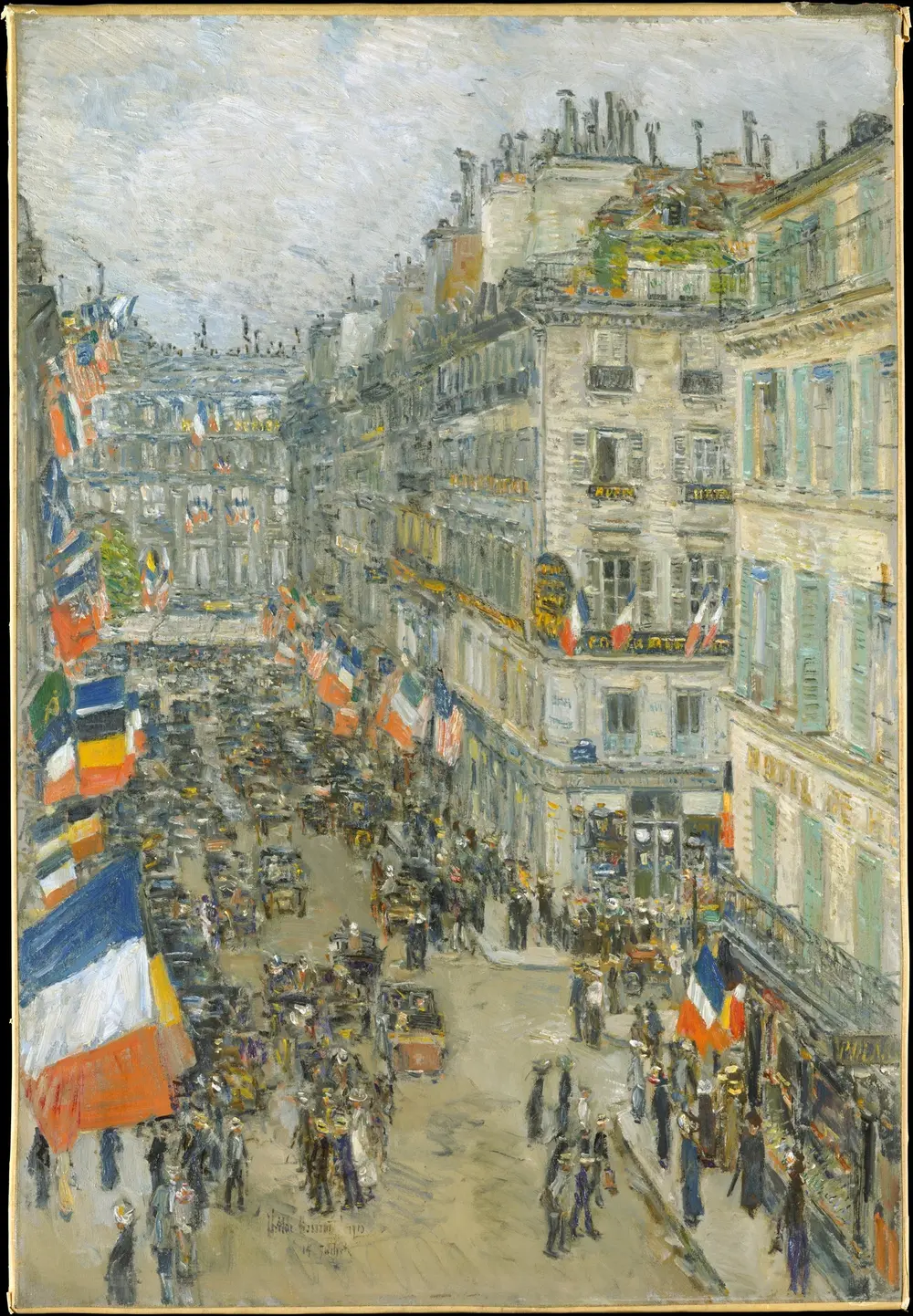 July Fourteenth, Rue Daunou, 1910 — Childe Hassam