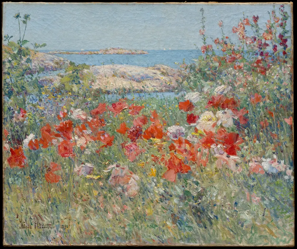 Celia Thaxter's Garden, Isles of Shoals, Maine, 1890 — Childe Hassam