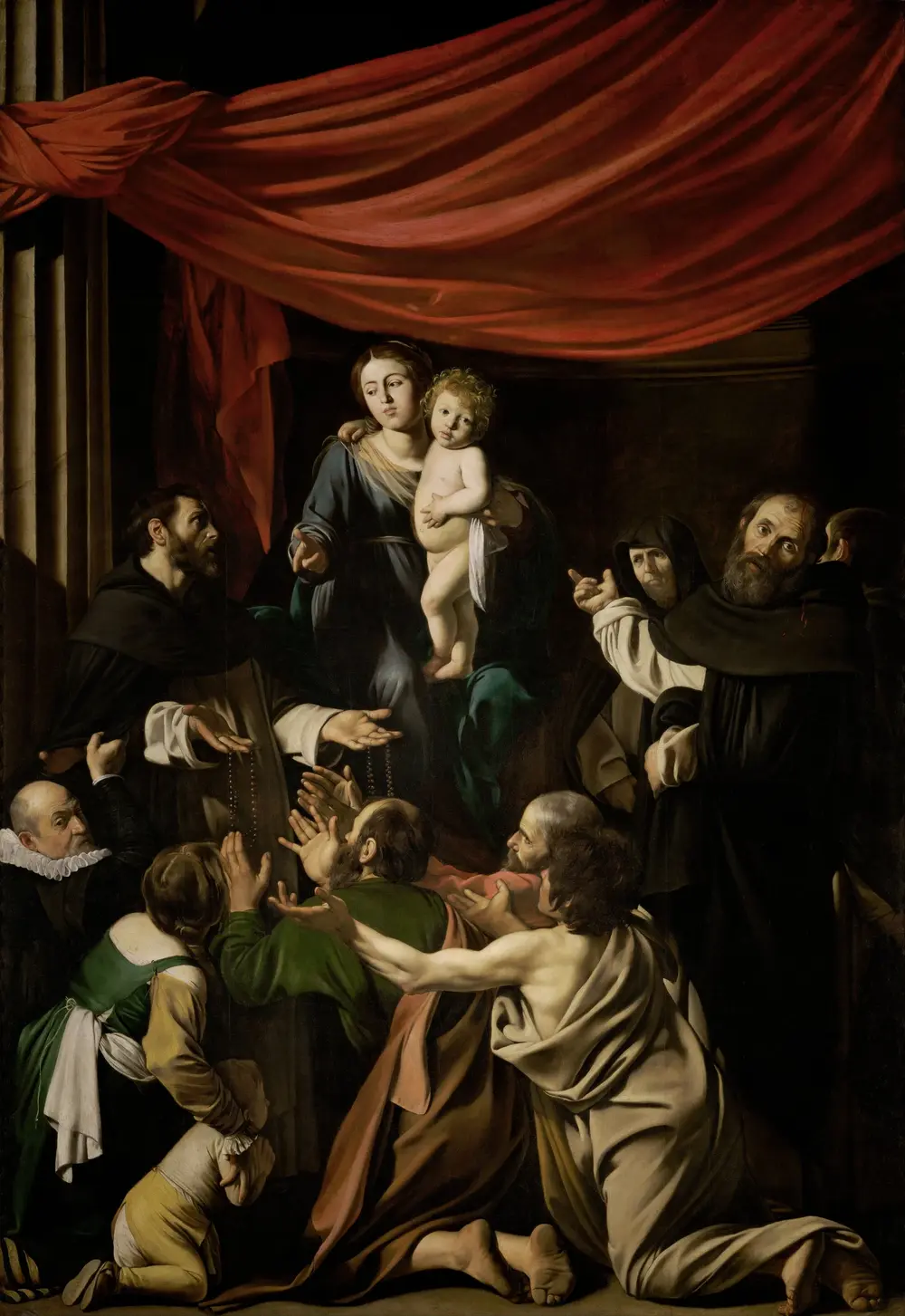 Мадонна с чётками — Caravaggio