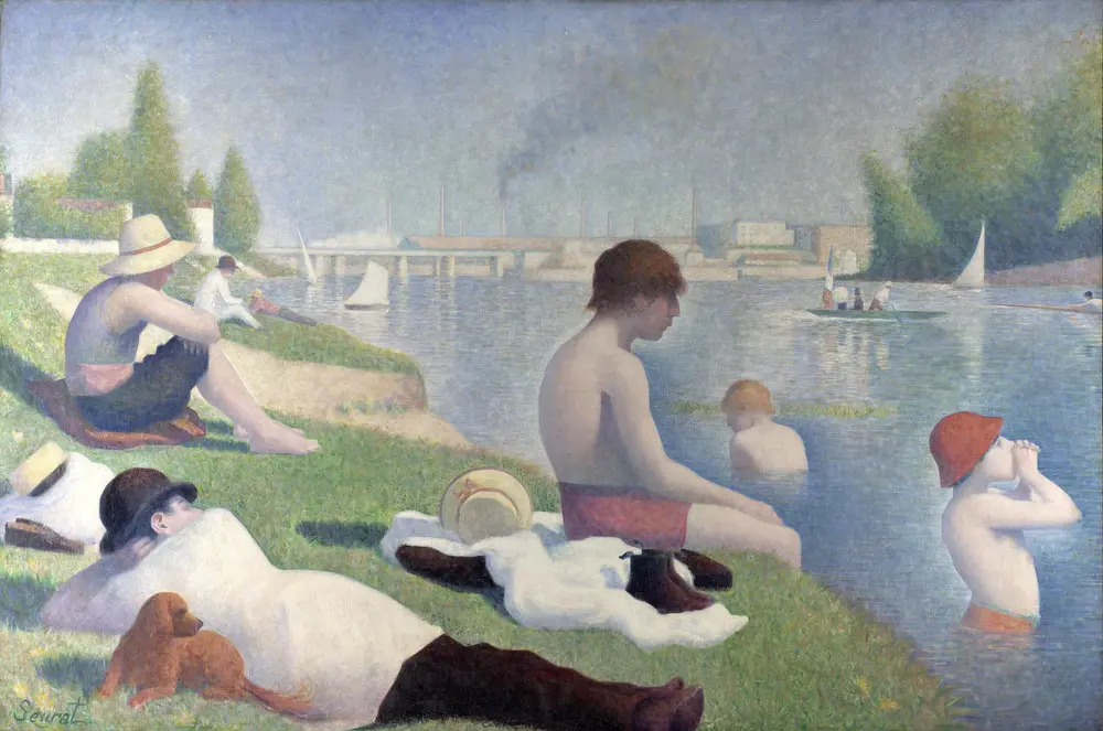 Seated Nude: Study for 'Une Baignade' — Жорж Сёра